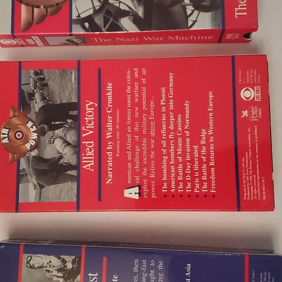 :4 VHS CBS video air power allied victory Nazi War Machine Japanese Conquest Sky - Picture 9 of 13